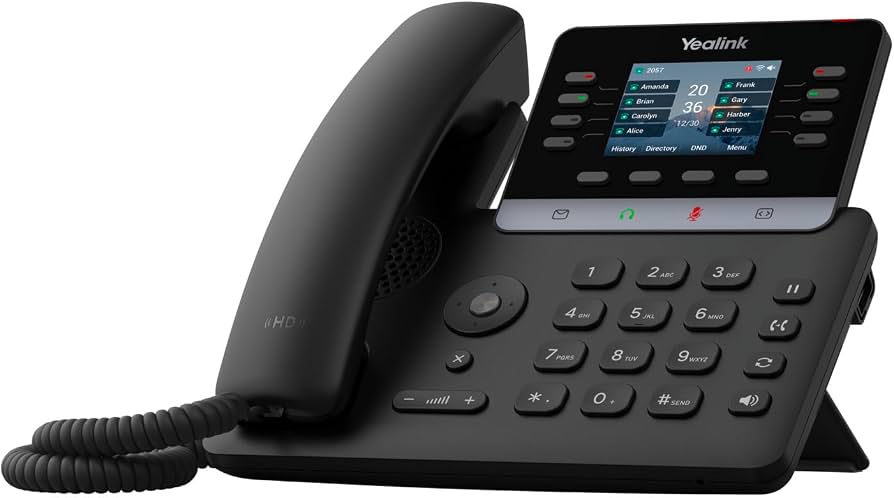 Yealink SIP T73U desktop phone with colour screen and corded handset