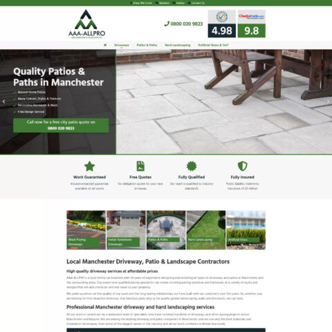 Groundwork & Landscaping website design agency Finchampstead