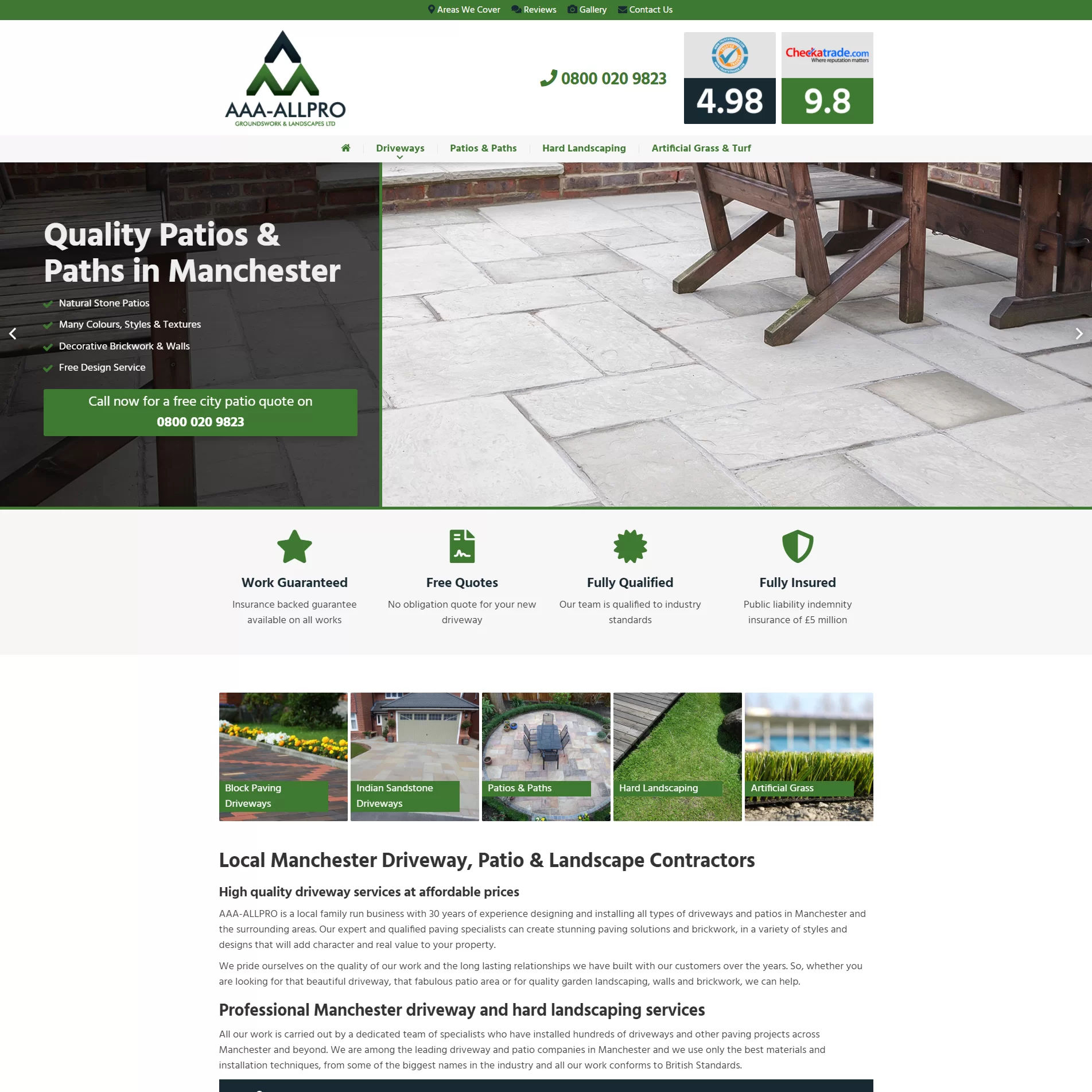 Groundwork & Landscaping website design agency [city]