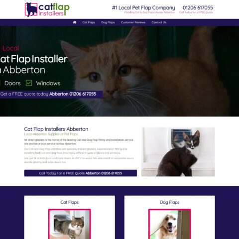 Reading cat flap installer website design