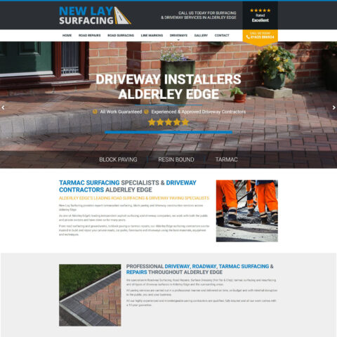 Surfacing contractor website design Urmston