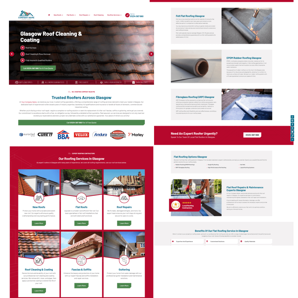 Local roofing company website designers Southampton