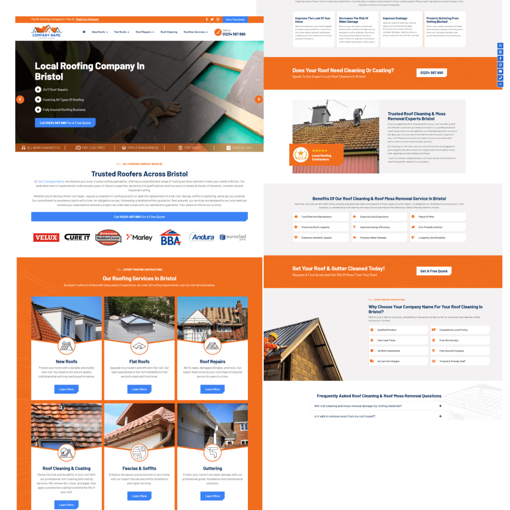 Southampton roofing website designers