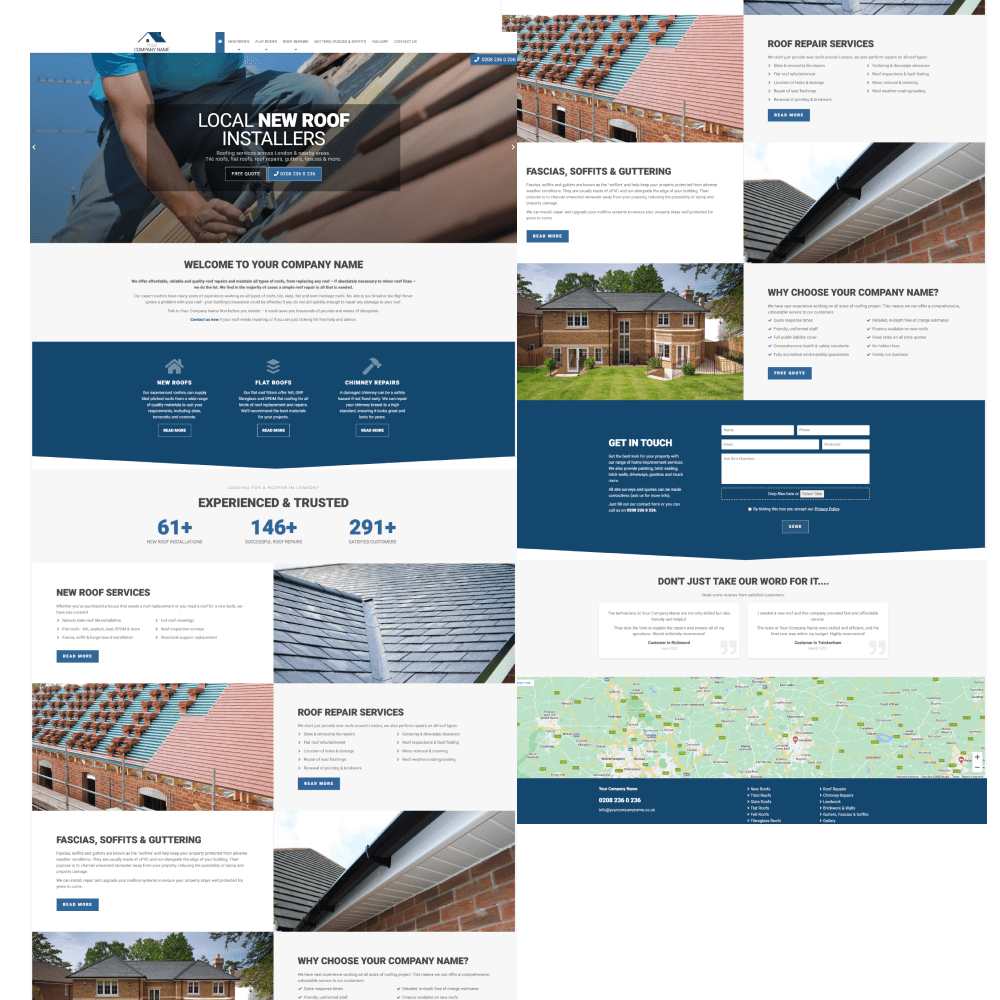 Local Southampton website designers for roofing services