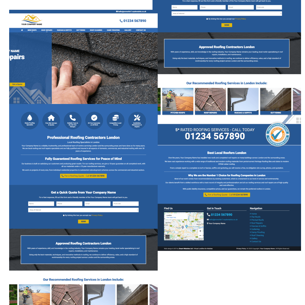 Southampton Roofing Web Design Services