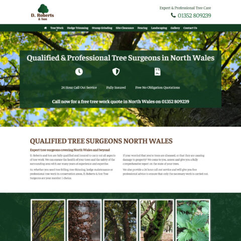 Tree surgeon website design Chandlers Ford