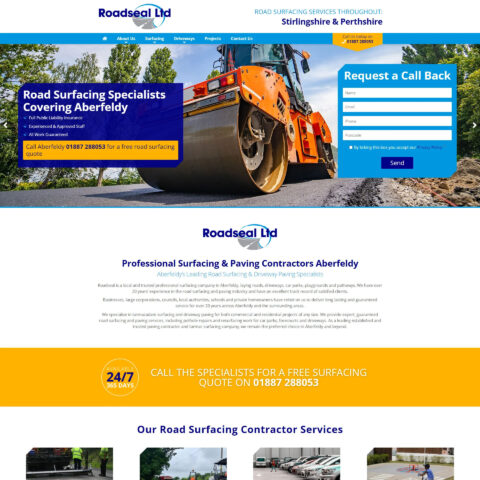 Road surfacing website designers in Urmston