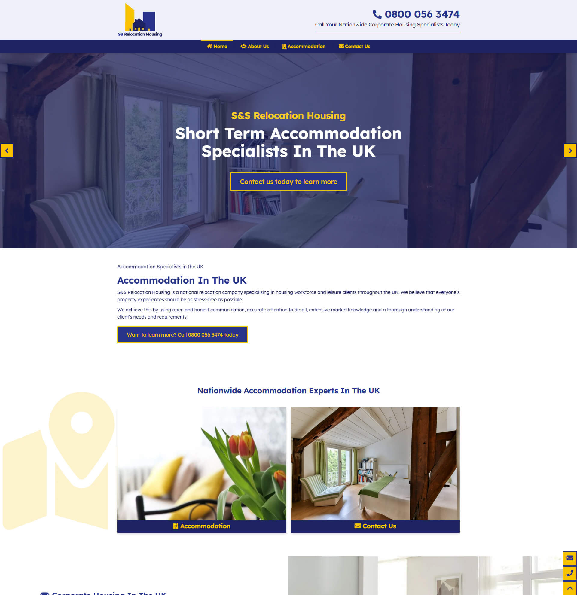 accommodation website design in [city]